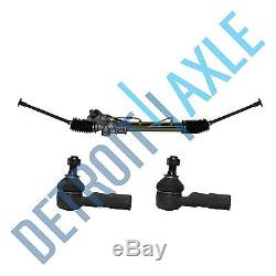 3 pc Set Power Steering Rack and Pinion Assembly + 2 Outer Tie Rod Ends