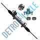 3 Pc Set Power Steering Rack And Pinion Assembly + 2 Wheel Hub And Bearing