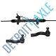 3pc Power Steering Rack & Pinion Assembly + 2 New Outer Tie Rod For Toyota Rav4