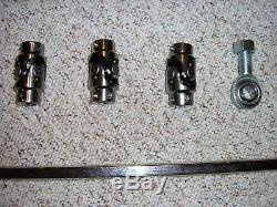 5 Piece KIT Mustang II POWER 3 U Joint Steering Shaft Support Kit Stainless Nice