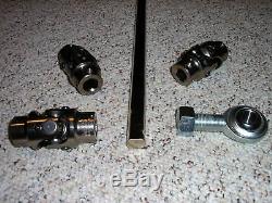 5 Piece KIT Mustang II POWER 3 U Joint Steering Shaft Support Kit Stainless Nice