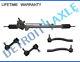 5pc Complete Power Steering Rack And Pinion Suspension Kit For Acura Tsx