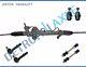 7pc Complete Hydraulic Power Steering Rack And Pinion Suspension Kit