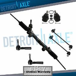 7pc Complete Power Steering Rack and Pinion Gear Assembly and Suspension Kit