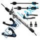 9pc Complete Power Steering Rack And Pinion Suspension Kit For Honda Civic Withabs
