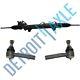 Complete Power Steering Rack And Pinion + 2 New Outer Tie Rod 4.0l