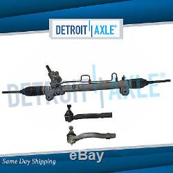Complete Power Steering Rack and Pinion + 2 New Outer Tie Rod Ends for Camry