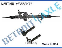 Hydraulic Power Steering Rack & Pinion + 2 Outer Tie Rod for Chevy GMC Cadillac