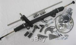 Mustang II 2 Power Rack & Pinion Steering + Pump Hoses Shaft Kit Tie Rod Bolts +