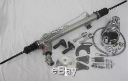 NEW Mustang II 2 Power Steering Rack Pinion Kit w Tie Rods Pump Bracket Hoses ++